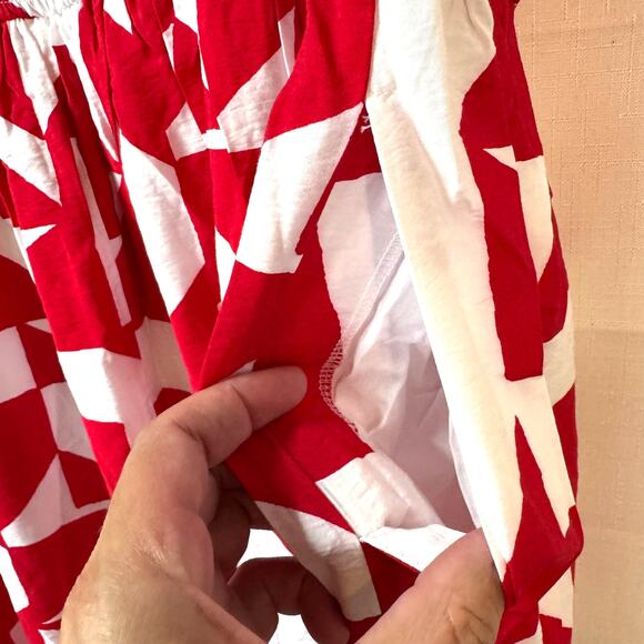 LANE BRYANT‎ Smocked-Bodice Midi Dress Women's 26 Bold Fit & Flare Modern Preppy - Picture 9 of 13